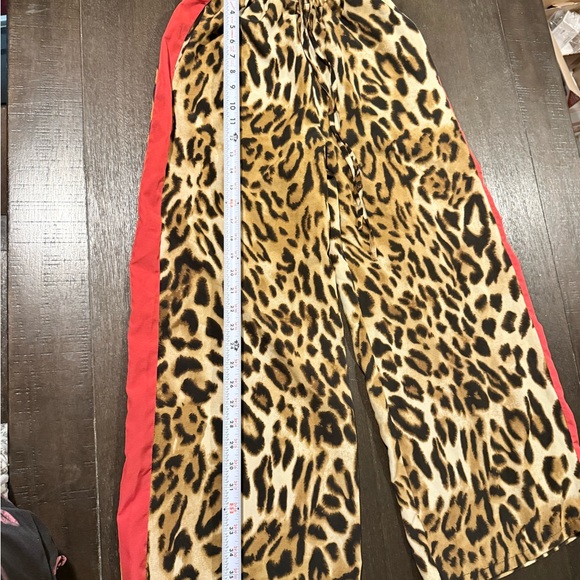 Leopard Print Pants with Red Stripe - Picture 4 of 7